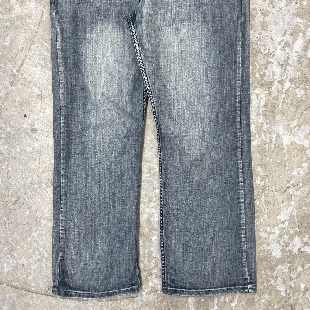 Flypaper Jeans Mens 40x29 Blue Pants Denim Boot Cut Grunge Y2K Buckle Tag 38x30 - Picture 6 of 14